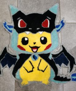 Alternative view of Tapis Tufting Pikachu Poncho Dracaufeu